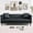 Noir PU, variante sur Bingirl Canapé en Cuir Mi-Siècle Moderne Style Chesterfield Sièges Profonds Comprend 2 Oreillers 3 Places Capitonné à Boutons pour Salon Appartement Bureau