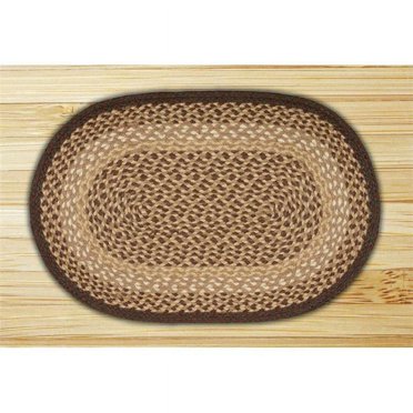 Capitol Earth Rugs 13-017 Tapis Tressé en Jute Naturel Chocolat