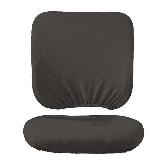 jifeng 2x Office Chair Covers Washable Dust Slipcover Gaming Chair Rotating Chair Dark Grey set