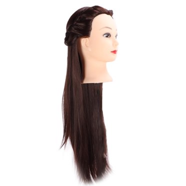 Hair Styling Head,Hair Mannequin Head Dark Hair Practice Head Hair Mannequin Head Masterfully Created