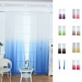 thumbnail image 3 of Gradients Semi Sheer Curtains Living Room Bedroom Kitchen Window Gauze Panels Drapes Rod Pocket, 3 of 9