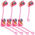 thumbnail image 2 of 8Pcs Flamingo Cartoon Style Pink Silicone Straw Covers for Reusable Straws, 2 of 8
