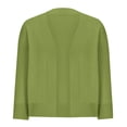 thumbnail image 3 of Penkiiy Cardigan Court à devant Ouvert à Manches 3/4 pour Femmes, Élégant Boléro pour Femmes, Vert Menthe, 3 of 5