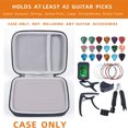 thumbnail image 4 of Guitar Pick Holder Case Compatible for Fender, ChromaCast, D'Addario, JIM DUNLOP, Bolopick, Guitar Accessory Storage Pouch (black), 4 of 5