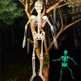 thumbnail image 2 of 150cm Luminous Skull Skeleton Body Scary Halloween Toy Haunted House Tricky Prop, 2 of 3