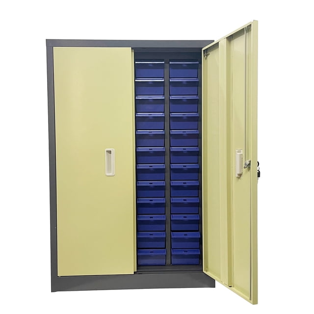 48 Medium Drawers Parts Cabinet Tools Parts Storage Organizer with Door