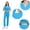 Sky Blue, variant on Xfvqtps Scrubs Set for Women V-Neck Short Sleeve Stretch Scrub Top and Elastic Waist Jogger Pants Solid Color Pocket Anti Wrinkle Soft Nursing Uniform Set Working Uniform Set Pink