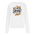 thumbnail image 4 of Babysbule Liquidation Hauts à Lettres pour Femmes Dames Automne Imprimé Ample Manches Longues Col Rond Chandail à Enfiler Haut T-Shirt Haut, 4 of 5