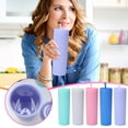 thumbnail image 2 of KTTECTOA Skinny Tumblers Frosted Colored Acrylic Tumblers with Straws and Lids,16 Double Wall Tumblers for Cold Drinks, Reusable Cups Vinyl Gifts,with Straw Clearance Room Decor Canada Days, 2 of 3
