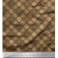 thumbnail image 1 of Soimoi Poly Georgette Fabric Diagonal Check Fabric Prints by Yard 52 Inch Wide, 1 of 1