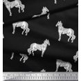 thumbnail image 2 of Soimoi Poly Georgette Fabric Horse Block Print Fabric by The Yard 52 Inch Wide, 2 of 3