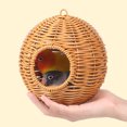 thumbnail image 4 of TIELUTT Rope Bird Rattan Realistic Imitation Rattan Bird for Garden Terrace for Pole Mounted Wooden Birdhouses Unfinished Chickadee Birdhouse Metal Decorative Great Owl Boxes for outside, 4 of 6