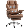 thumbnail image 1 of HOMCOM 400LBS Heated Massage Office Chair, Executive Office Chair, Brown, 1 of 10