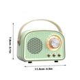 thumbnail image 2 of Chmadoxn Speaker Retro Bluetooth Speaker Mini Wireless Speaker With Riching In Clear Stereo Sound Portable Speaker Support FM, USB Drive, SD Card, AUX Bluetooth audio, 2 of 2