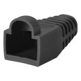 thumbnail image 1 of Unique Bargains Black 6mm Hole Dia RJ45 Boots Cover Anti Dust Plastic Protector for Network Cable Cat5 Cat5E Cat6 20Pcs, 1 of 3