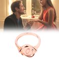 thumbnail image 1 of pstuiky Rings Ring 26 Flower English Letters Rose Gold Diamond Bracelet Letter Couple Ring, 1 of 2