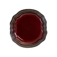 thumbnail image 3 of Elama Ensemble de Vaisselle de Table Ronde Ovale en Grès, 16 Pcs, Rouge Foncé avec Accents Bronze, 3 of 4