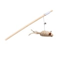 thumbnail image 3 of JilgTeok 2 Packs Pet Cat Teaser Toys Wooden Handles Cats Teasing Sticks Elastic Ropes Cotton and Linen Cloth Toy with Feather Bells Cats Toys Suitable for Cats Interaction Clearance, 3 of 7