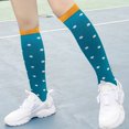 thumbnail image 3 of Chaussettes de Compression 20-30 mmHg Longueur Genou pour Sport, Femmes, Randonnée, Unisexe, 20-30 mmHg, Course, Cyclisme, Bleu, G/TG, 3 of 6