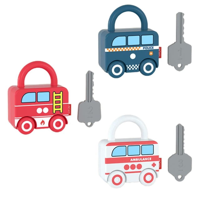 Kids Early Learning Locks Toys with Keys Numbers Matching Locks Educational Unlocking Toys for Boys Girls