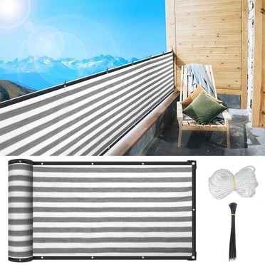MesaSe Écran d'Intimité pour Balcon, Ombrage 95 %, Écran de Clôture Résistant aux UV, Écran d'Intimité Extérieur Résistant à la Chaleur avec Corde, Filet de Protection pour Clôture pour Maison, Jardin, Patio, Piscine, Vérandas, Clôtures