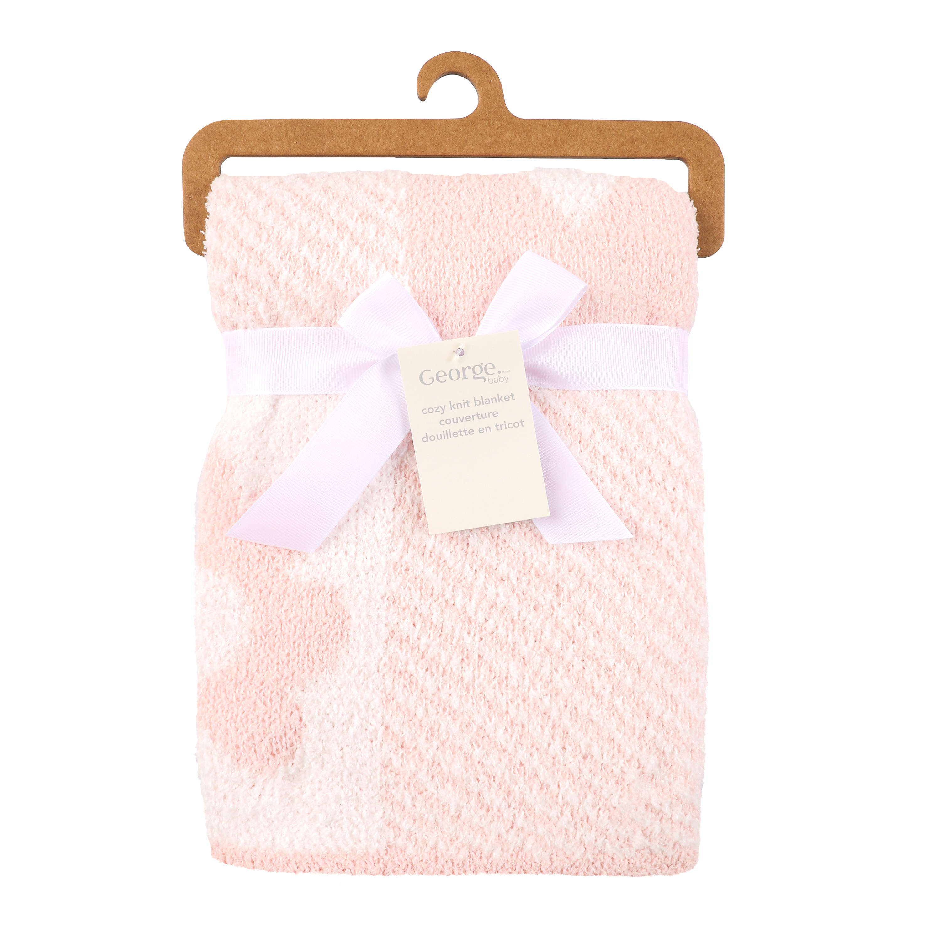 George Baby Pink Chenille Baby Blanket 30" x 40"