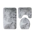 thumbnail image 1 of Coofit 3PCS Bath Rug Set Vintage Print Decorative Non-slip Toilet Rug Toilet Lid Cover, 1 of 5