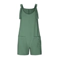 thumbnail image 4 of LYHaoo Girls Graphic Romper Summer Solid Color Short Jumpsuit For Girls,Sizes 9-10 Years(Green), 4 of 4