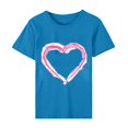 thumbnail image 5 of Pisexur T-shirt de la Saint-Valentin Haut T-shirt de la Saint-Valentin pour Femme Amour Imprimé T-shirt à Manches Courtes Haut à Manches Courtes Col Rond Haut/chemise, 5 of 5