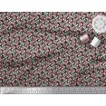 thumbnail image 3 of Soimoi Georgette Viscose Fabric Leaves & Poppy Floral Print Sewing Fabric Yard 42 Inch Wide, 3 of 6