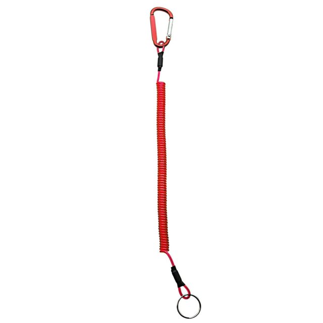 Corde Anti-Perte Rétractable avec Porte-Clés Mousqueton Antivol Ressort Enroulé Pinces de Pêche Lanière de Sécurité Anti-Perte Accessoires Extérieurs