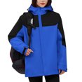 thumbnail image 2 of Sentmoon Women Jackets Oversized Long Sleeve Coats for Women Zipper Color Block Windproof Waterproof Women Hoodies with Pockets Fall and Winter Stylish for Sports, 2 of 9