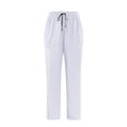 thumbnail image 1 of yardsong Pantalon Médical de Jogging Extensible Taille Haute pour Femmes - Cordon de Serrage, Léger, Bas Resserré, Athlétique, Blanc, P, 1 of 8