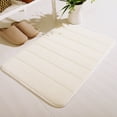 thumbnail image 2 of Bigersell Absorbent Bath Mat Memory Foam Bathroom Rugs 35 inch x 23 inch Non-Slip Bath Mats for Shower Bathroom Floor Carpet Rugs Quick Dry Machine Washable Bathmat White, 2 of 2