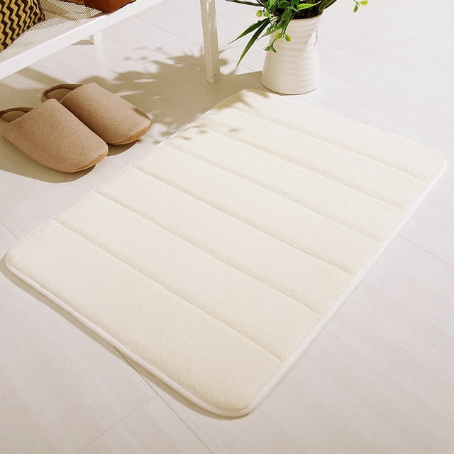 Feltree Absorbent Memory Foam Bath Mat 50x90cm, Soft Shower Rug with Non-Slip Backing, Quick-Dry Floor Carpet for Bathroom Bedroom Decor