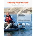 thumbnail image 2 of VEVOR 55lb 12V Thrust Electric Trolling Motor Saltwater Trolling Boat Engine for Kayak, 2 of 9