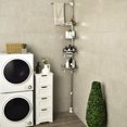 thumbnail image 2 of Costway 4-Tier Tension Shower Corner Caddy Adjustable Bathroom Shelf 304 Stainless Steel, 2 of 10