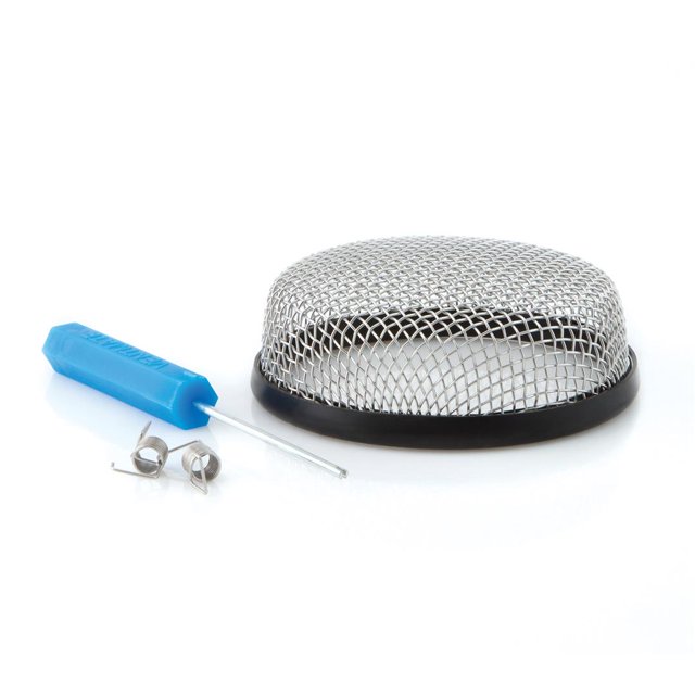 Ventmate Bug Screen - RV Appliance 68302 Furnace Vent; For Use With Atwood Hydroflame Models Without Access Door; 3-7/8 Inch Diameter x 1-1/4 Inch Depth; Stainless Steel; Single