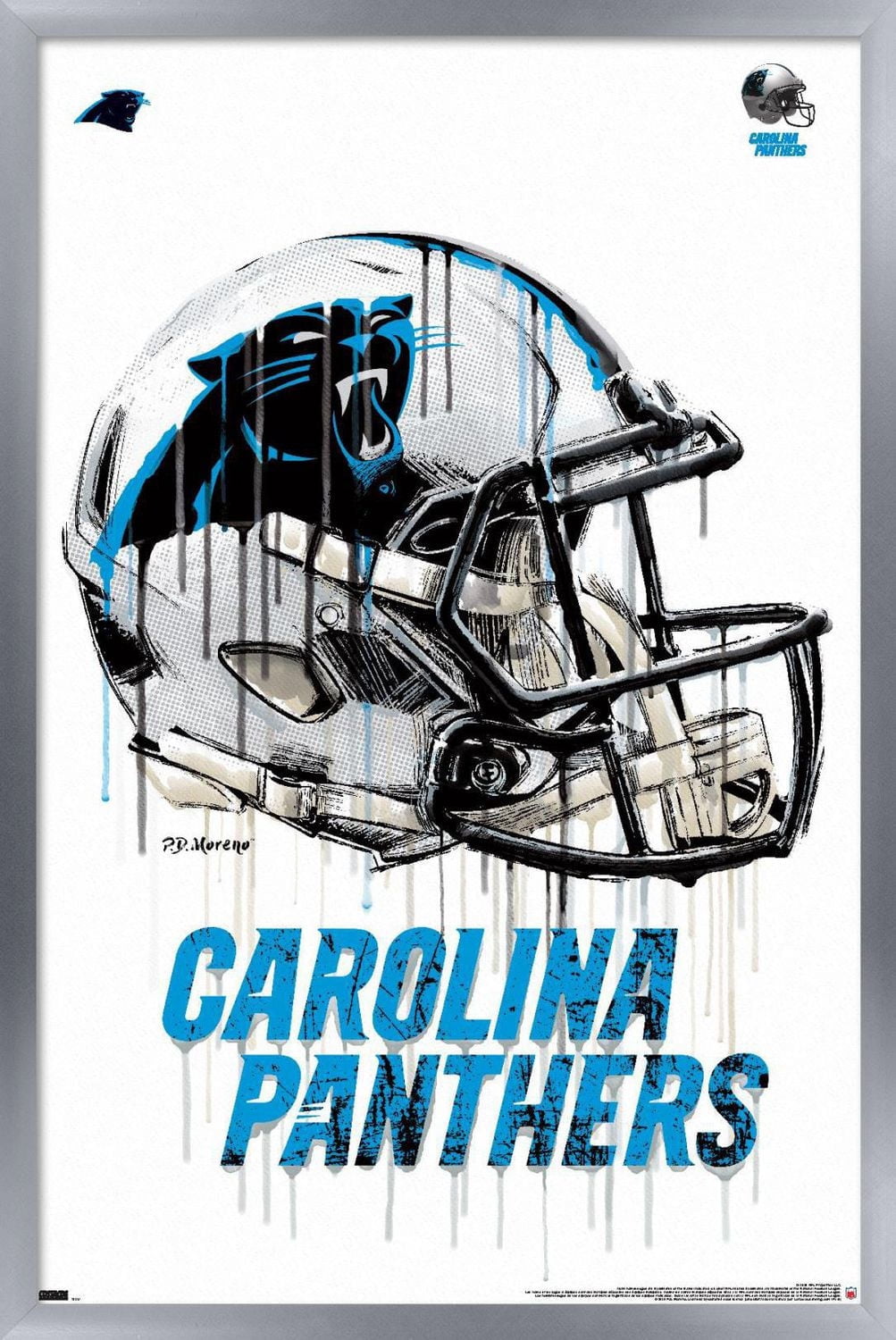 NFL Carolina Panthers - Drip Helmet 20 Wall Poster
