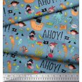 thumbnail image 2 of Soimoi Cotton Cambric Fabric Feather Texture Print Sewing Fabric Yard 42 Inch Wide, 2 of 3
