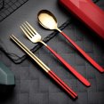 thumbnail image 4 of 1 Set Portable Cutlery Stainless Steel Chopsticks Dinnerware Flatware With Box, 4 of 8