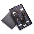 thumbnail image 1 of Bretelles pour Hommes avec 6 Clips Solides en Forme de Y Grand Cuir Costume Smoking, 1 of 9