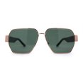 thumbnail image 3 of Womens Metal Rim Oversize Mafia Mob Fashion Sunglasses Gold Black Green, 3 of 4
