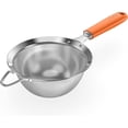 thumbnail image 1 of Passoire à Mailles en Acier Inoxydable 18/8: U-Taste Passoire Fine de Cuisine de 5,5 Pouces avec Poignée en Silicone Robuste Rivetée et Maille 30 pour Filtrer la Farine, les Pâtes, les Fruits, le Quinoa (Orange), 1 of 11