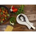 thumbnail image 5 of RADICALn Spoon Rest Handmade Marble Big White Spatula Ladle Fork Utensil Rest - Spoon Rests Keeper Kitchen Organizer - Chef Cooking Helper Tool Countertop Spoon Holder, 5 of 5