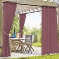 thumbnail image 1 of Aufmer 4 Pcs Waterproof Outdoor Window Screen Curtain, Transparent Polyester Shade for Terrace/Pavilion, 83.85x51.96in with Metal Hanging System, 1 of 6