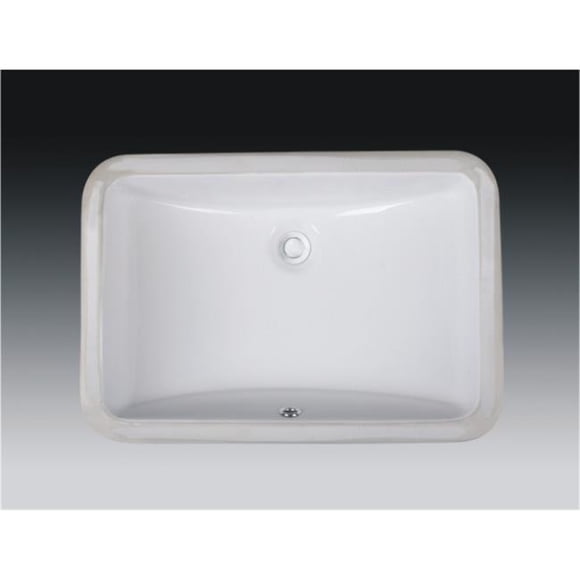 21 in. Rectangular Undermount Single Bowl Bathroom Sink in White