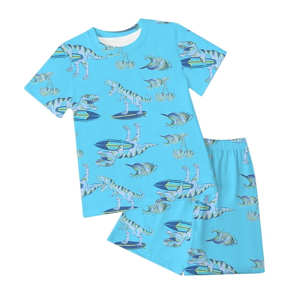 Zshosam Pajamas for Boys Baby Boys' Toddler Snug Fit 2-Piece Pajama Set Size 9T 10T,(Sky Blue 9-10 Years)