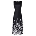 thumbnail image 5 of Ketyyh-chn99 Robes Chemises pour Femmes Grande Taille Robe Maxi à Manches Longues Robe Longue Confortable Noir,P, 5 of 5