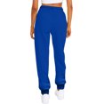 thumbnail image 2 of Innerwin Trousers Solid Color Ladies Bottoms Holiday Straight Leg Lounge Sweatpants Blue 2XL, 2 of 3